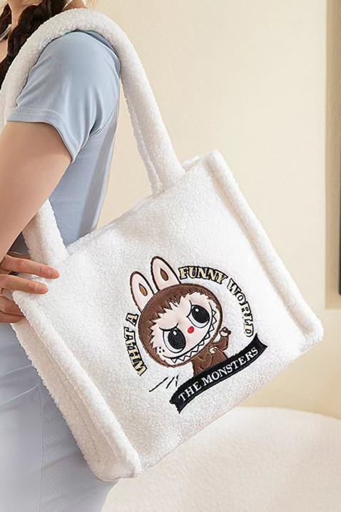 Geantă de damă LABUBU MONSTERS WHITE, Culoare: alb, IVET.RO - Reduceri de până la -80%
