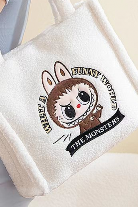 Geantă de damă LABUBU MONSTERS WHITE, Culoare: alb, IVET.RO - Reduceri de până la -80%