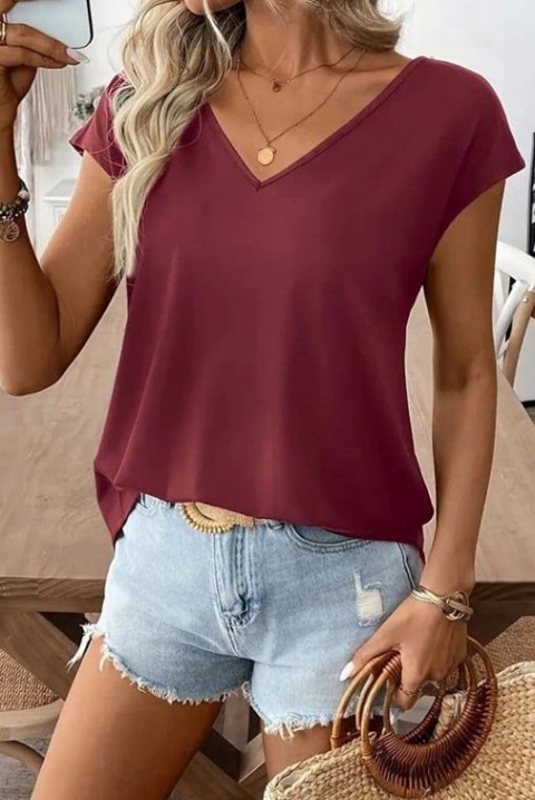 Tricou PRIOLA BORDO, Culoare: bordo, IVET.RO - Reduceri de până la -80%