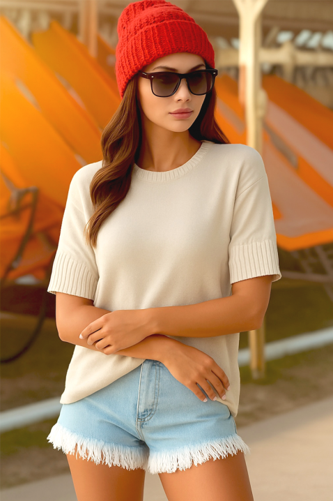 Tricou NIOPEVA ECRU, Culoare: ecru, IVET.RO - Reduceri de până la -80%
