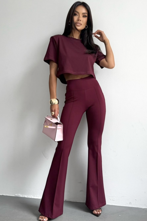 Pantaloni BIOERZA, Culoare: bordo, IVET.RO - Reduceri de până la -80%