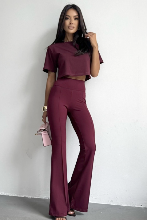 Pantaloni BIOERZA, Culoare: bordo, IVET.RO - Reduceri de până la -80%