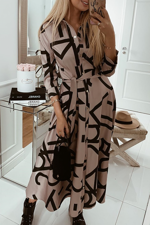 Rochie NOVELIRA, Culoare: bej, IVET.RO - Reduceri de până la -80%