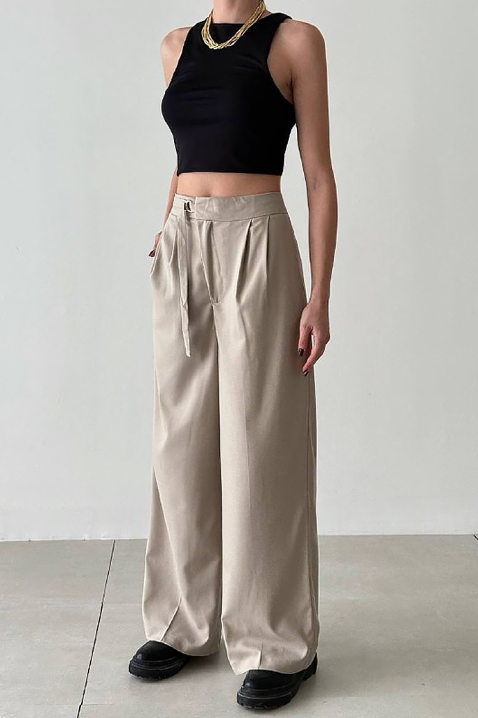 Pantaloni ELAINA BEIGE, Culoare: bej, IVET.RO - Reduceri de până la -80%
