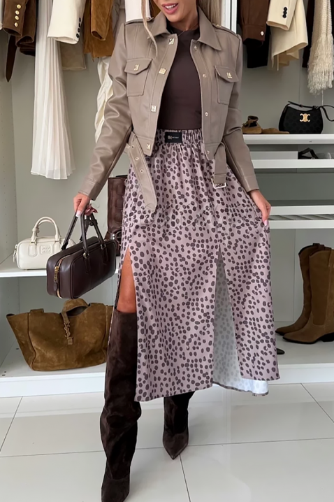 Fustă CROFENDA BEIGE, Culoare: gri, IVET.RO - Reduceri de până la -80%