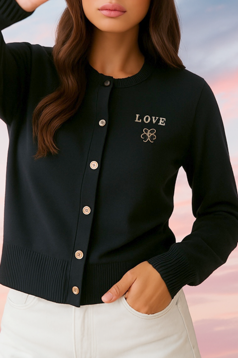 Cardigan FRALINZA BLACK, Culoare: negru, IVET.RO - Reduceri de până la -80%