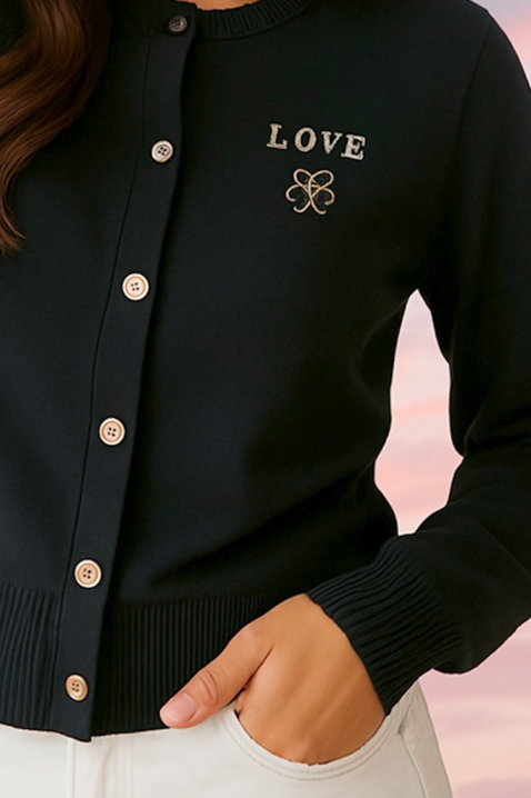 Cardigan FRALINZA BLACK, Culoare: negru, IVET.RO - Reduceri de până la -80%