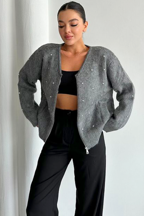 Cardigan KRELONFA, Culoare: gri, IVET.RO - Reduceri de până la -80%
