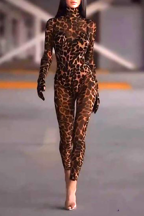 Salopetă CRALINZA, Culoare: leopard, IVET.RO - Reduceri de până la -80%