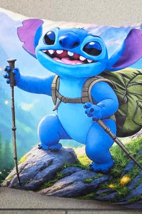 Pernă pentru copii STITCH HIKE, Culoare: albastru, IVET.RO - Reduceri de până la -80%