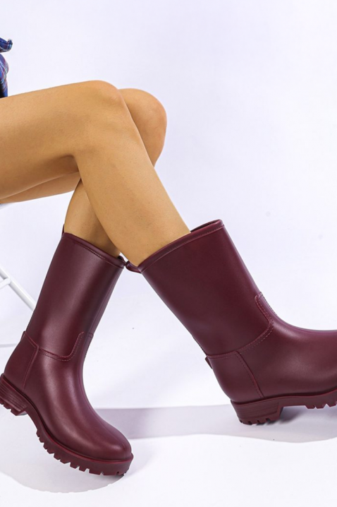 Cizme KRENORDA, Culoare: bordo, IVET.RO - Reduceri de până la -80%