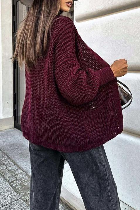 Cardigan DRONBINA, Culoare: bordo, IVET.RO - Reduceri de până la -80%
