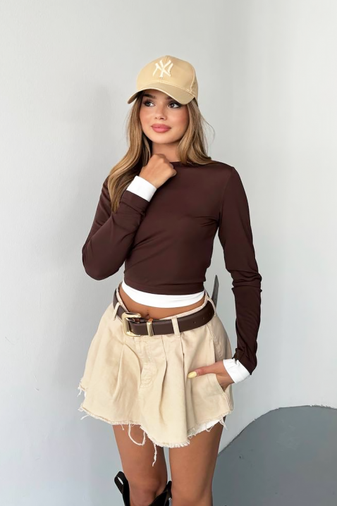 Bluză damă SERGNOZA BROWN, Culoare: maro, IVET.RO - Reduceri de până la -80%