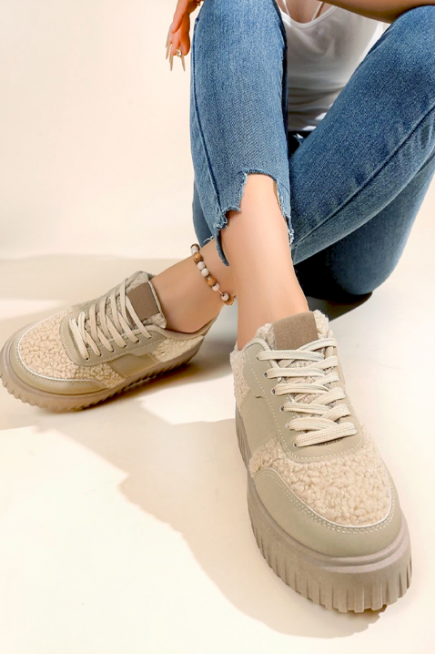 Teniși damă KLAZONA BEIGE, Culoare: bej, IVET.RO - Reduceri de până la -80%