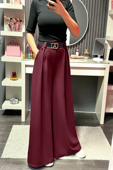 Pantaloni ILOPERNA BORDO, Culoare: bordo, IVET.RO - Reduceri de până la -80%