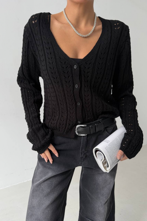 Cardigan GLODENA BLACK, Culoare: negru, IVET.RO - Reduceri de până la -80%