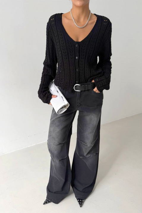 Cardigan GLODENA BLACK, Culoare: negru, IVET.RO - Reduceri de până la -80%