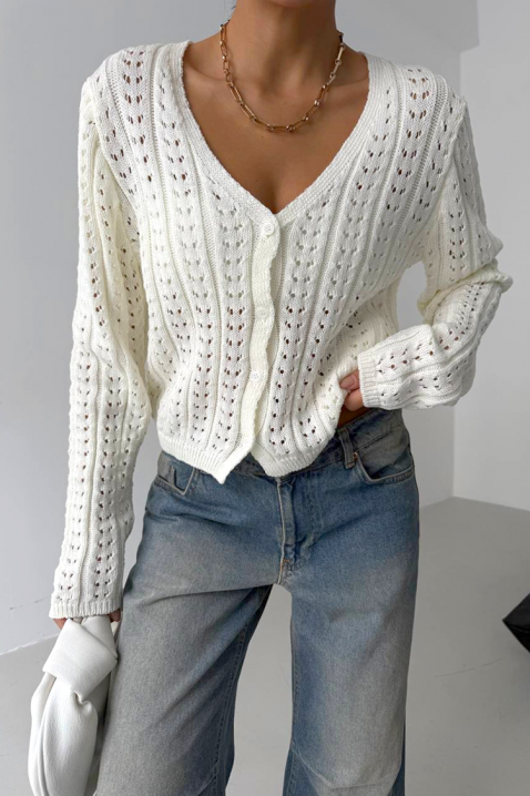 Cardigan GLODENA WHITE, Culoare: alb, IVET.RO - Reduceri de până la -80%