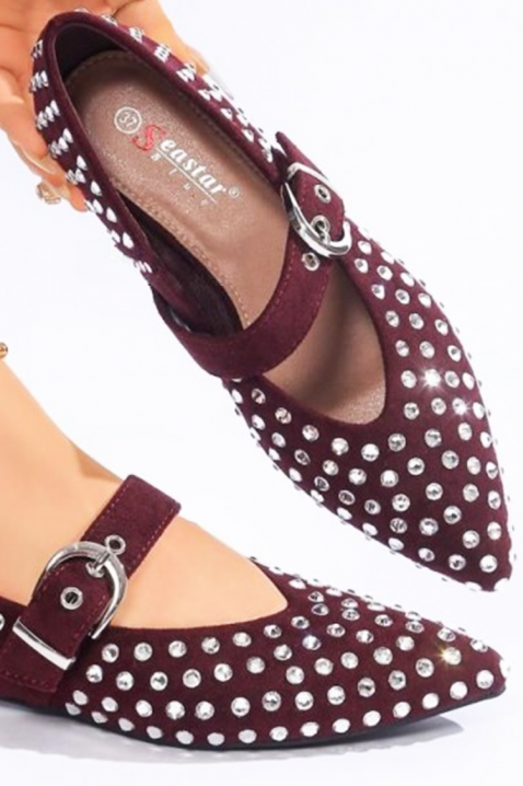 Pantofi damă GRINDONA BORDO, Culoare: bordo, IVET.RO - Reduceri de până la -80%