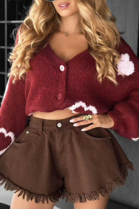 Cardigan VESTALNA BORDO, Culoare: bordo, IVET.RO - Reduceri de până la -80%