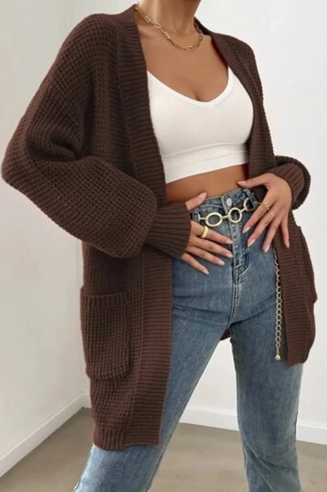 Cardigan VISTALFA BROWN, Culoare: maro, IVET.RO - Reduceri de până la -80%