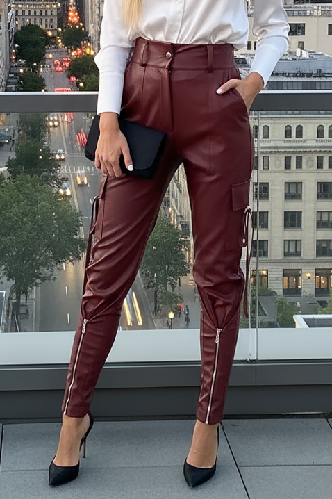 Pantaloni VESTONLIA BORDO, Culoare: bordo, IVET.RO - Reduceri de până la -80%
