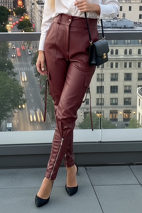Pantaloni VESTONLIA BORDO, Culoare: bordo, IVET.RO - Reduceri de până la -80%