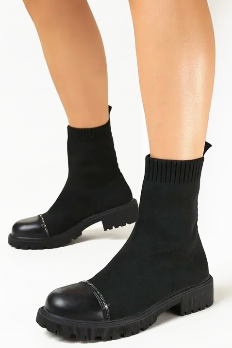 Botine damă KIOMELA, Culoare: negru, IVET.RO - Reduceri de până la -80%