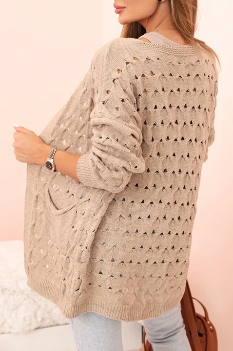 Cardigan NELFORLIA BEIGE, Culoare: bej, IVET.RO - Reduceri de până la -80%