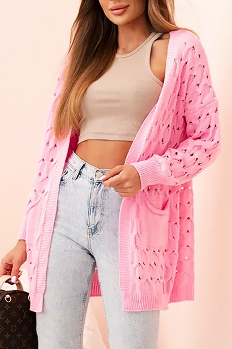 Cardigan NELFORLIA PINK, Culoare: roz, IVET.RO - Reduceri de până la -80%