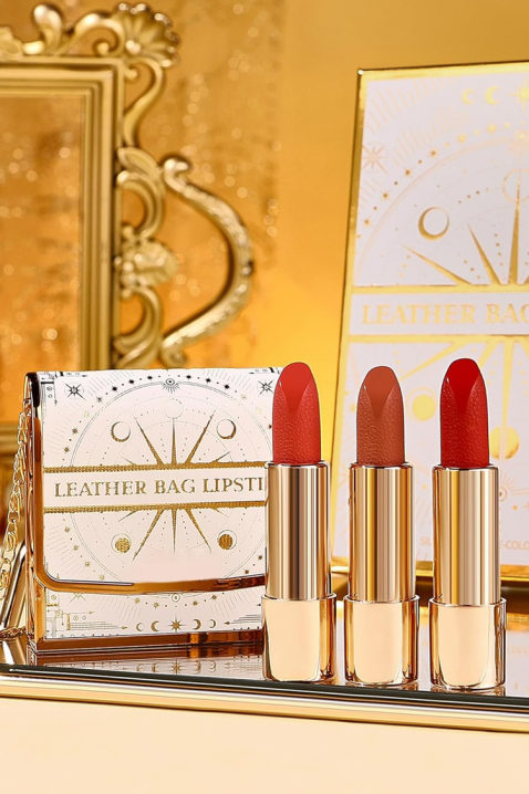 Set rujuri cu efect mat LEATHER BAG LipstickIVET.RO - Reduceri de până la -80%