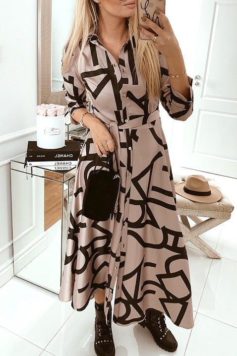 Rochie NOVELIRA, Culoare: bej, IVET.RO - Reduceri de până la -80%