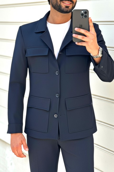 Palton bărbați KARMOLO NAVY, Culoare: bleumarin, IVET.RO - Reduceri de până la -80%