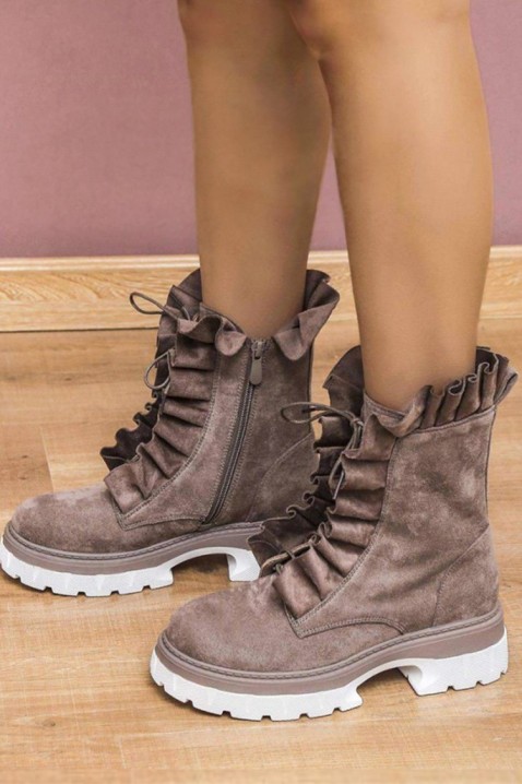 Botine damă FROLINTA MOCHA, Culoare: mocca, IVET.RO - Reduceri de până la -80%