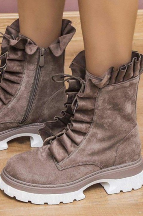 Botine damă FROLINTA MOCHA, Culoare: mocca, IVET.RO - Reduceri de până la -80%
