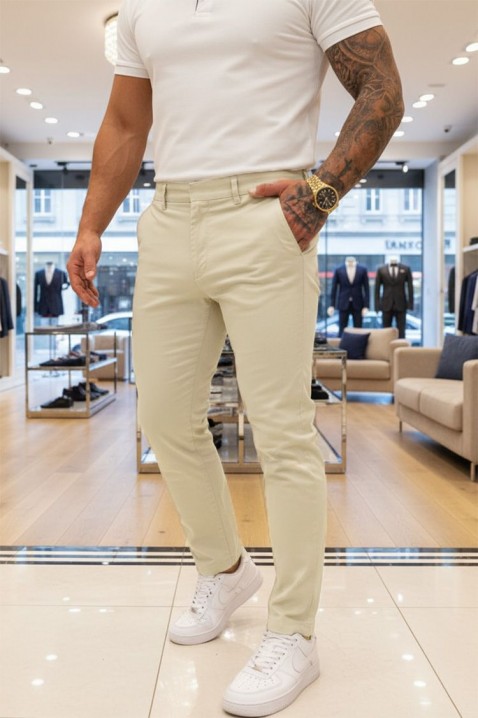 Pantaloni bărbați MALROVO BEIGE, Culoare: bej, IVET.RO - Reduceri de până la -80%