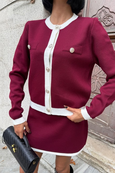Set GRIFONZA BORDO, Culoare: bordo, IVET.RO - Reduceri de până la -80%