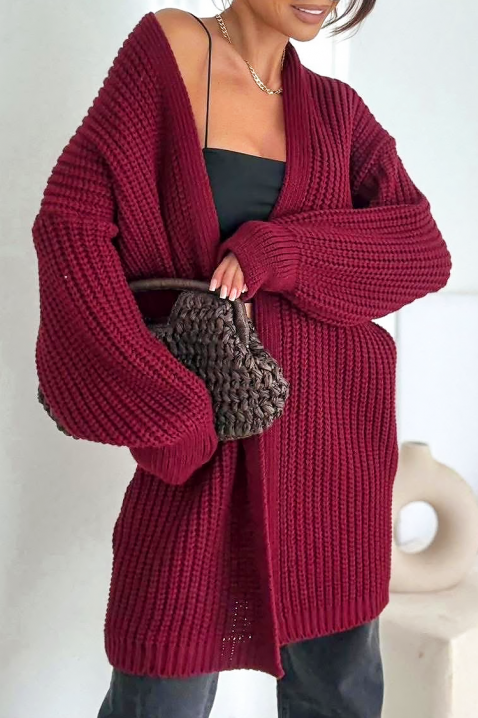 Cardigan UNILZA, Culoare: bordo, IVET.RO - Reduceri de până la -80%