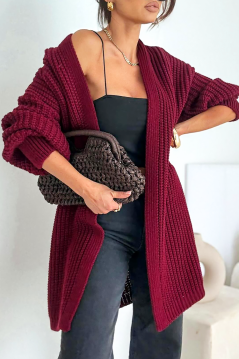 Cardigan UNILZA, Culoare: bordo, IVET.RO - Reduceri de până la -80%