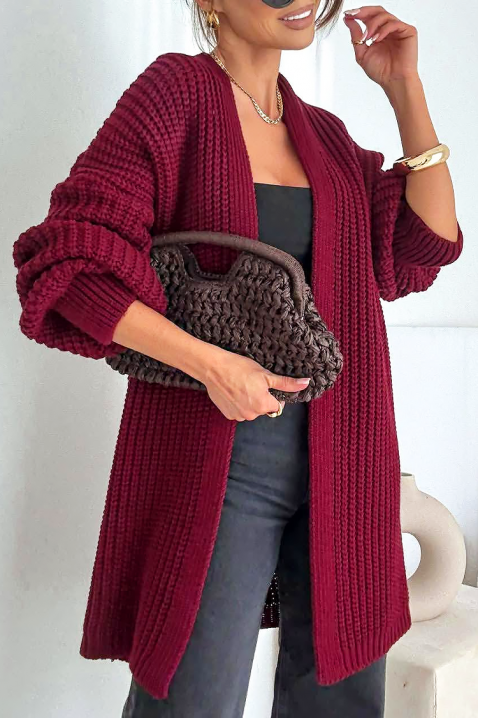 Cardigan UNILZA, Culoare: bordo, IVET.RO - Reduceri de până la -80%