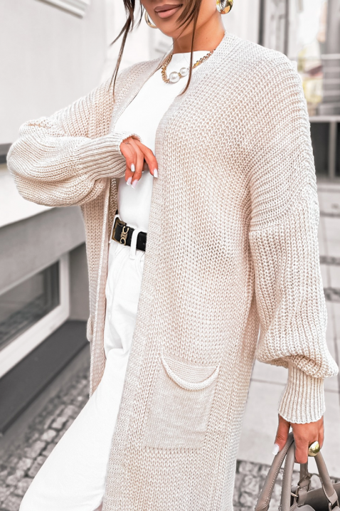 Cardigan MADELZA, Culoare: ecru, IVET.RO - Reduceri de până la -80%