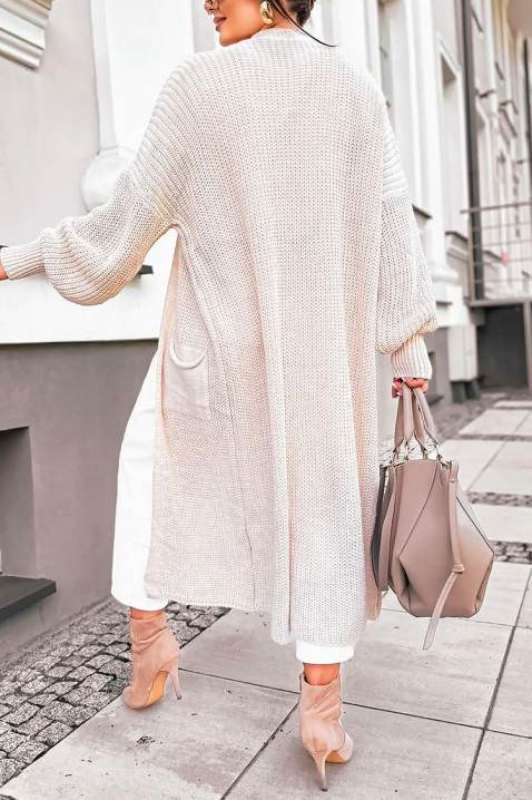 Cardigan MADELZA, Culoare: ecru, IVET.RO - Reduceri de până la -80%