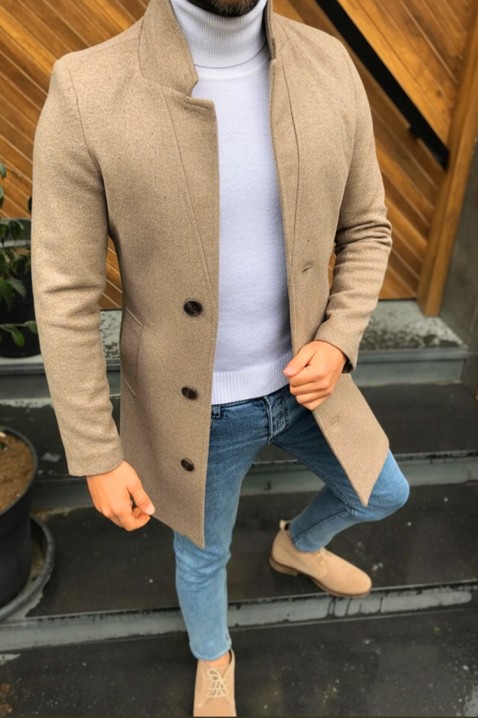 Palton bărbați MONENZO BEIGE, Culoare: bej, IVET.RO - Reduceri de până la -80%