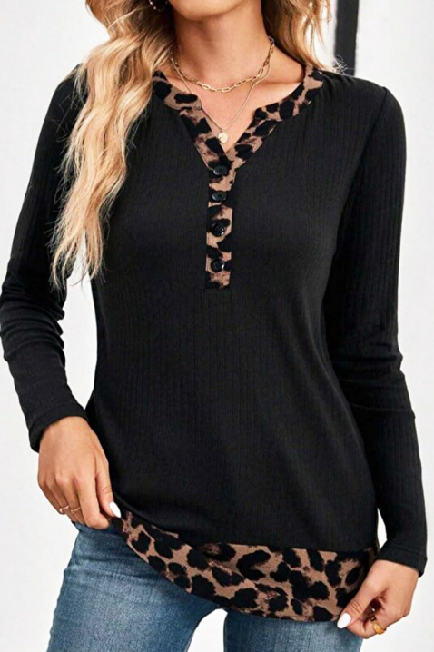 Bluză damă GLINEZA BLACK, Culoare: negru, IVET.RO - Reduceri de până la -80%