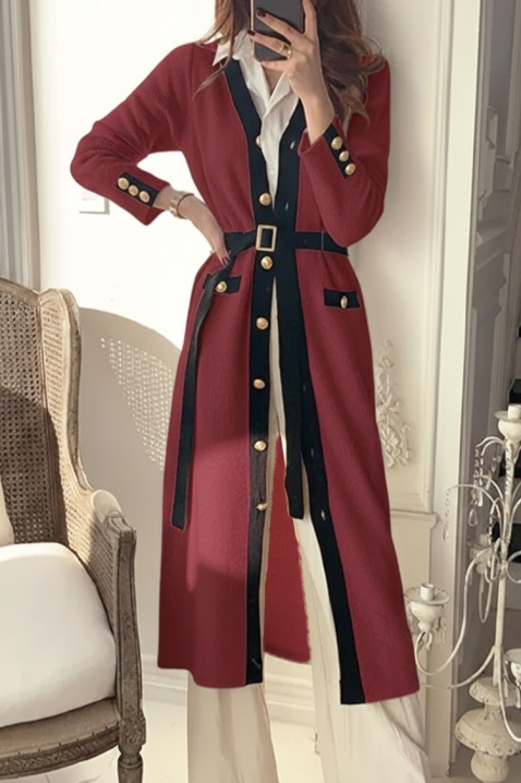 Cardigan NATALILZA BORDO, Culoare: bordo, IVET.RO - Reduceri de până la -80%
