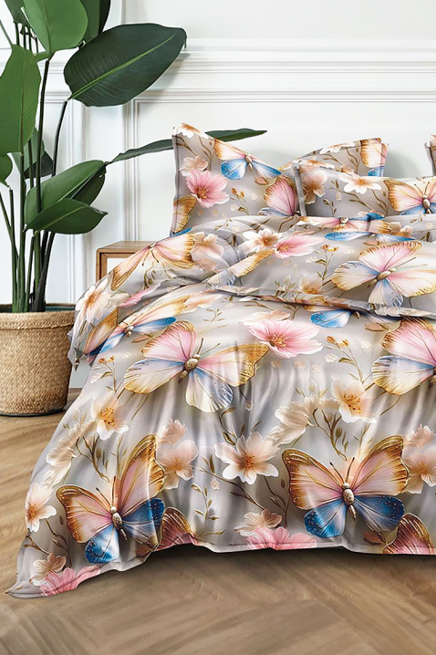 Lenjerie de pat ZEFRIOLGA 200x220 cm bumbac 4 piese, Culoare: multicolor, IVET.RO - Reduceri de până la -80%