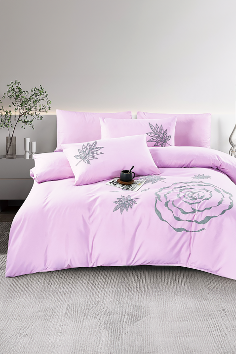 Lenjerie de pat BIOGELNA PINK 200x220 cm bumbac 4 piese, Culoare: roz, IVET.RO - Reduceri de până la -80%