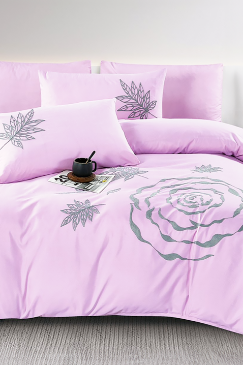 Lenjerie de pat BIOGELNA PINK 200x220 cm bumbac 4 piese, Culoare: roz, IVET.RO - Reduceri de până la -80%