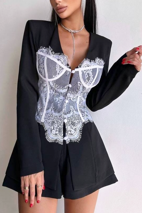 Set RENESANSA BLACK, Culoare: negru, IVET.RO - Reduceri de până la -80%
