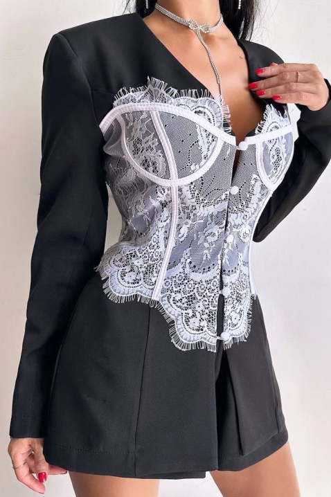 Set RENESANSA BLACK, Culoare: negru, IVET.RO - Reduceri de până la -80%
